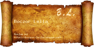 Boczor Leila névjegykártya